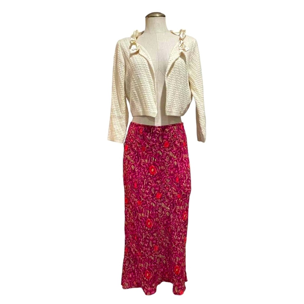 Silk Karen Kane midi skirt